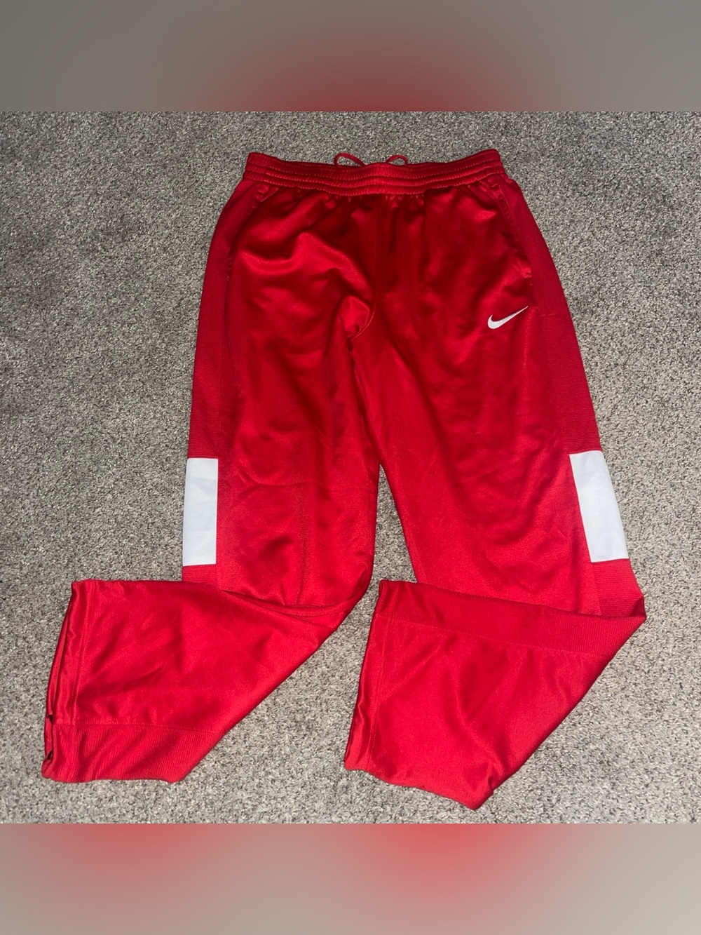 Nike Dri Fit Rivalry Warm Up Pants Sz XL Red White Athletic Wear 822532 NWOT